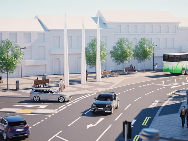 The works will include improvements to footpaths, carriageways, street lighting and street furniture, along with planting of semi-mature trees and the installation of public artwork.