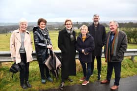 Professor Black, third from left, with Northlands representatives and others at the site of the planned new facility.
