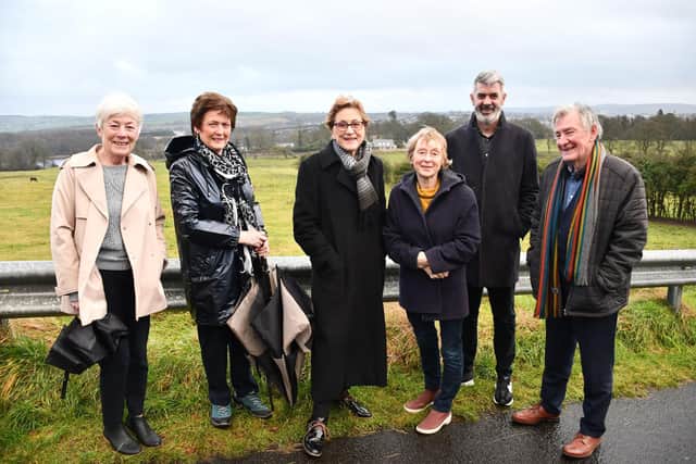 Professor Black, third from left, with Northlands representatives and others at the site of the planned new facility.