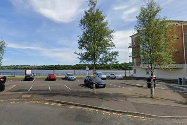 The incident occurred in a car park along Meadowbank Quay.