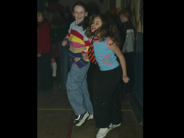 Young people boogying at a Halloween Disco in 2003