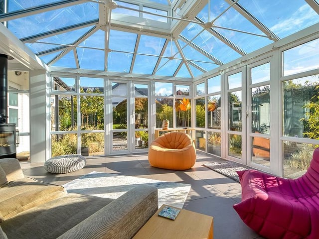 This five bed home in Havant Road, Hayling Island, is on the market for £900,000. It is listed by Fine and Country.