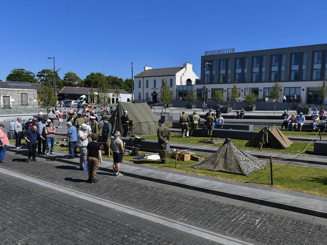 WWII military enthusiasts and collectors gathered in Ebrington square on Saturday to commemorate BOA80 . Photo: George Sweeney