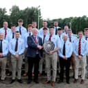 Ulster Junior Shield winners, Limavady Rugby Club, pictured with the Mayor, Councillor Steven Callaghan at a civic reception in Cloonavin.