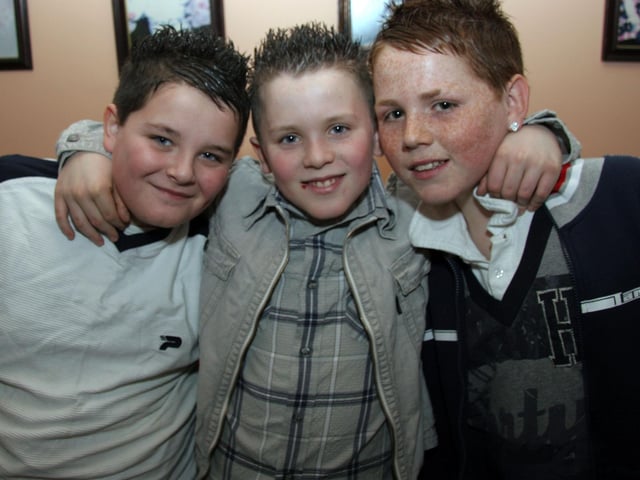 Michael enjoys his birthday with friends Denim and Caolan 0050JML : Parties and nights out in Derry and Donegal in February 2006.