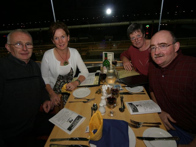Derry and Donegal people enjoying a night at Lifford races in October 2005.