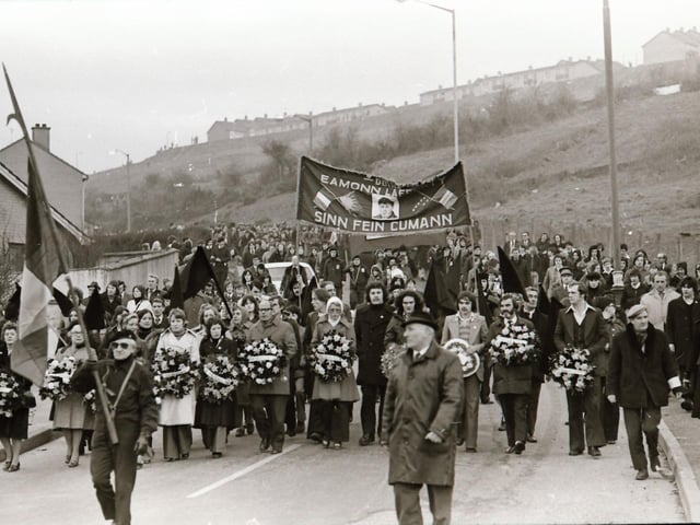 Bloody Sunday commemorative ceremonies and march back in January 1976.