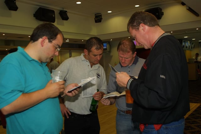 Enjoying an evening at the Lifford Greyhound track in August 2004.