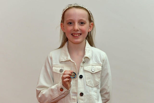 Rebecca Powell was awarded First place for Fiddle aged 9 to 12 years at the Feis Dhoire Cholmcille on Tuesday at the Millennium Forum. Photo: George Sweeney.  DER2315GS – 150