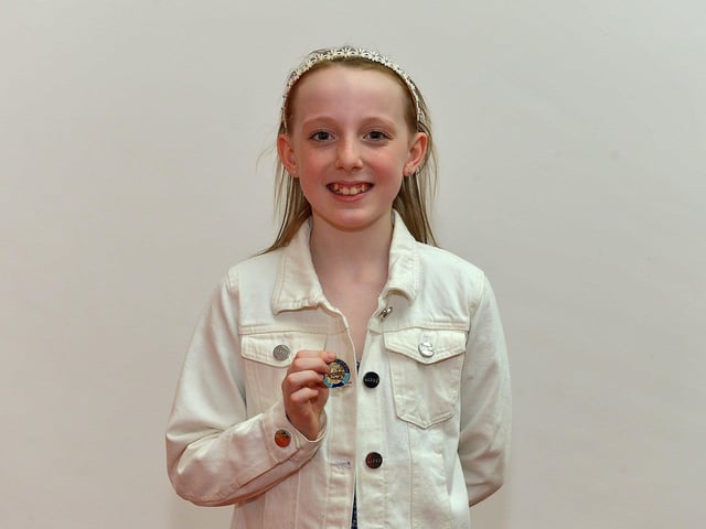 Rebecca Powell was awarded First place for Fiddle aged 9 to 12 years at the Feis Dhoire Cholmcille on Tuesday at the Millennium Forum. Photo: George Sweeney. DER2315GS – 150