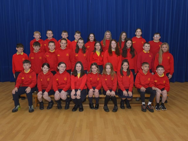 Ms O’Donnel’s P7 class at Steelstown Primary School.