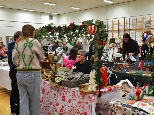 There were seventy stall holders, selling a variety of gifts, at St Marys College Christmas Craft Fair on Saturday. Photo: George Sweeney