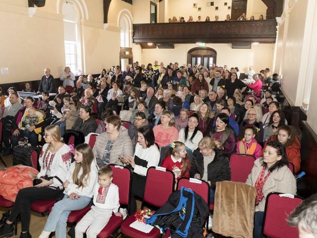 A huge crowd attended the event.