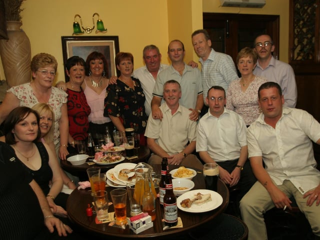 Cathy and Tony celebrate with friends and family, having a few drinks and some pub grub.