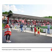An artist's impression of the North Terrace at the Ryan McBride Brandywell Stadium which got the green light from Council's Planning Committee this week.