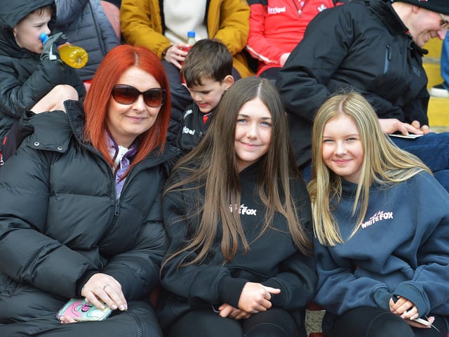 Fans in Celtic Park on Sunday afternoon for Derry's National football League game against Mayo. Photo: George Sweeney