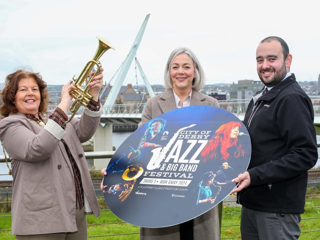It’s almost time for the City of Derry Jazz and Big Band Festival, which this year runs from May 2nd-6th. The Mayor of Derry and Strabane, Councillor Patricia Logue, recently joined sponsors Diageo, for the official launch of the festival, now in its 23rd year. The event attracts tens of thousands of music fans each year, and most of the events are free, making live music and quality performance accessible to everyone.