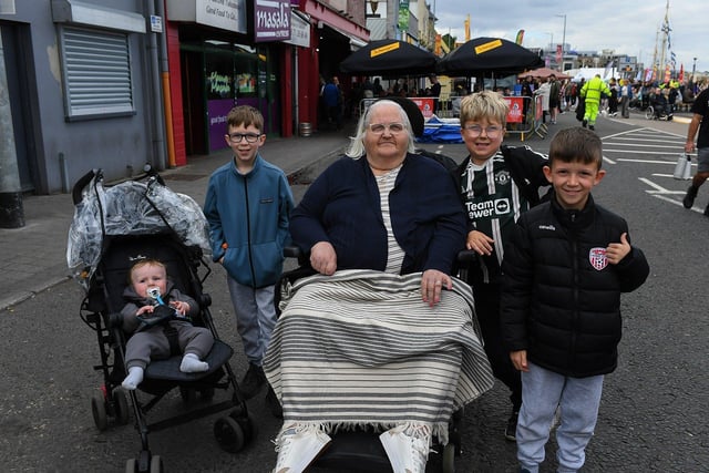 Members of the Holmes family visiting the Foyle Maritime Festival.  Photo: George Sweeney