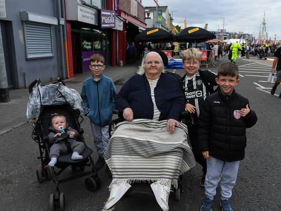 Members of the Holmes family visiting the Foyle Maritime Festival. Photo: George Sweeney