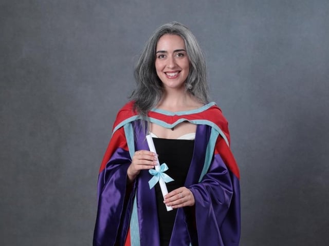 Christina Athanasia Biamis, PhD, has just graduated with a PhD - Doctor of Philosophy - from the School of Biological Sciences, Queen's University, Belfast. She is a granddaughter of Eileen and the late William O'Connell and daughter of George Biamis and Marie O'Connell-Biamis. She is a past pupil of Good Shepherd PS and Lumen Christi College in the city.