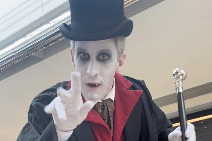 One of the spooky characters in Foyleside Shopping Centre