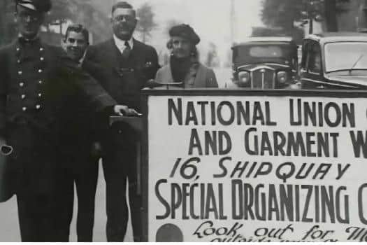 Union officials campaigning in Derry.Courtesy of Gabrielle Deans/Jacqueline Doherty.