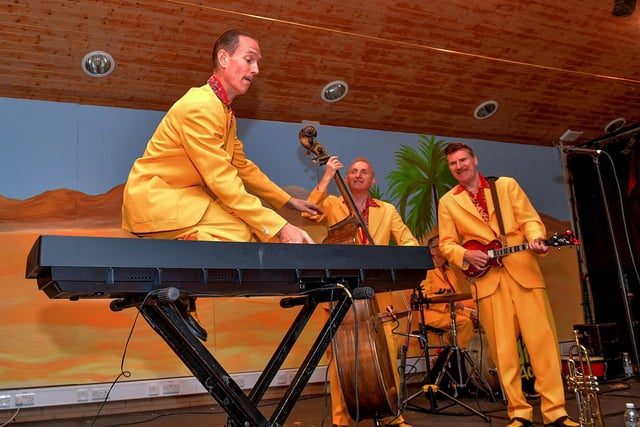 The Jive Aces open the 2023 Jazz Festival with a performance in St St John’s Primary School on Thursday afternoon. Photo: George Sweeney.  DER2317GS – 21
