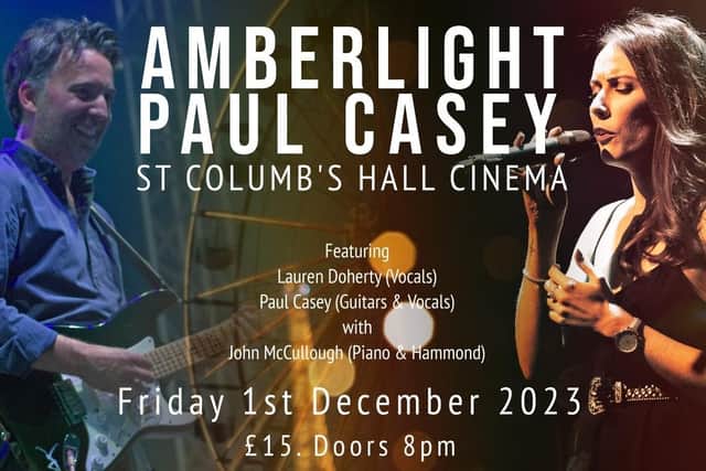 Paul Casey is playing St. Columb's Hall on December 1.