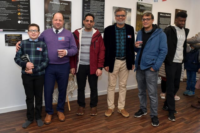 Local members of the North West Islamic Association at the centre’s Tea and Tour day in Pennyburn on Sunday afternoon last. Photo: George Sweeney. DER2311GS – 12