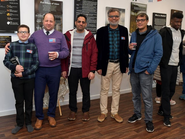 Local members of the North West Islamic Association at the centre’s Tea and Tour day in Pennyburn on Sunday afternoon last. Photo: George Sweeney. DER2311GS – 12