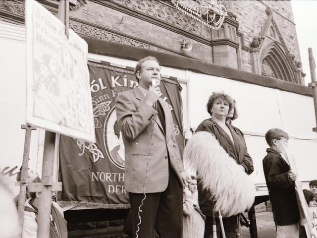 Sinn Féin march and rally demanding peace talks.