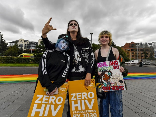 Revellers take part in the 2025 Foyle Pride Parade. Photo: George Sweeney