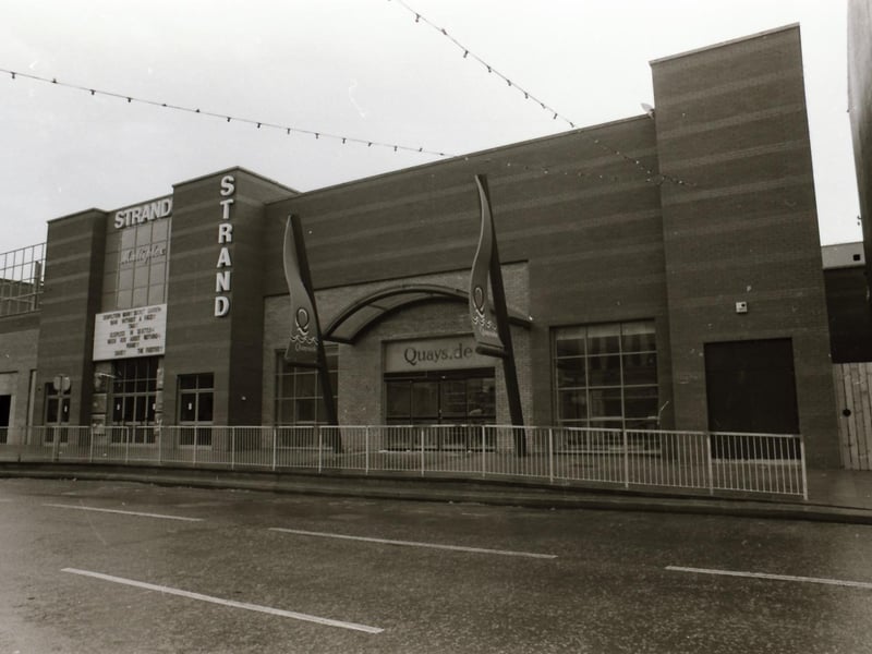 The new Quayside Shopping Centre and Strand Cinema.