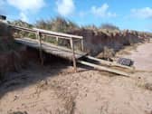 Repairs are underway at Culdaff boardway.