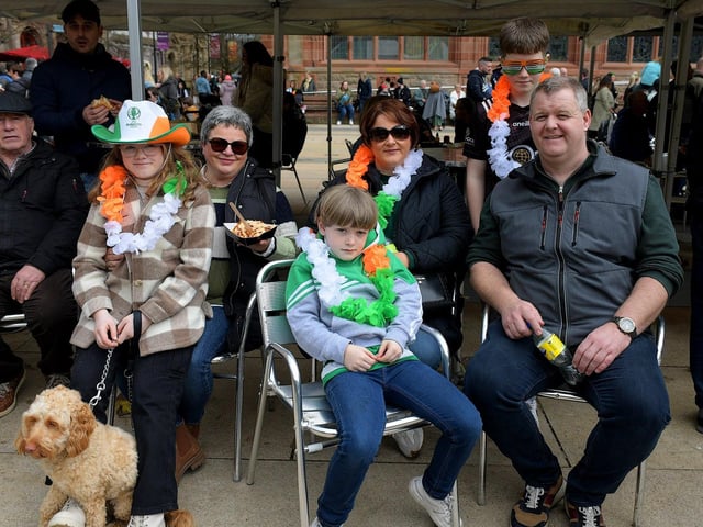 People at the St Patrick’s Day festivities in Derry. Photo: George Sweeney
