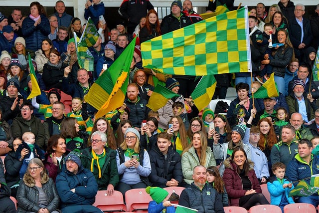 Supporters of Glenullin at Sunday’s IFC final against Drumsurn at Celtic Park.  Photo: George Sweeney.  DER2243GS – 035