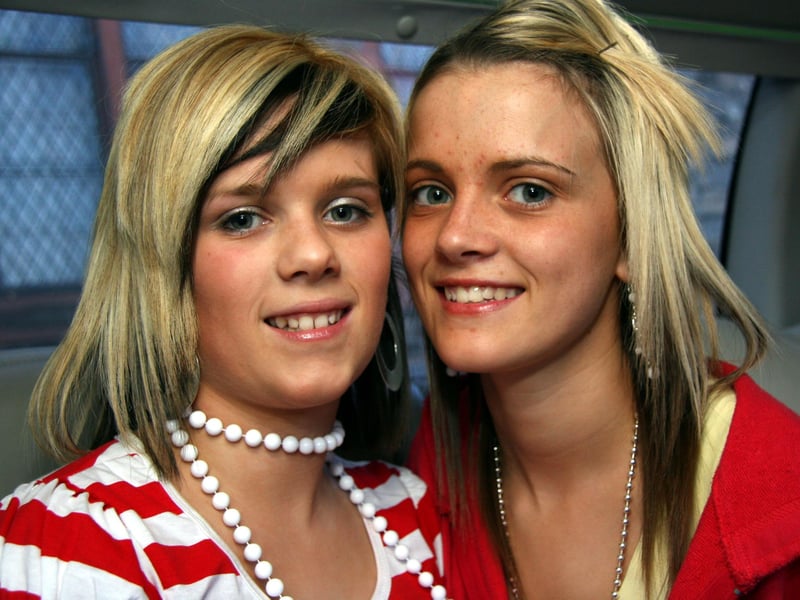 Sinead smiles for the camera with her best friend Danielle at her 16th birthday party 0516JML : Parties and celebrations June 2006: Sinead Durnin.
