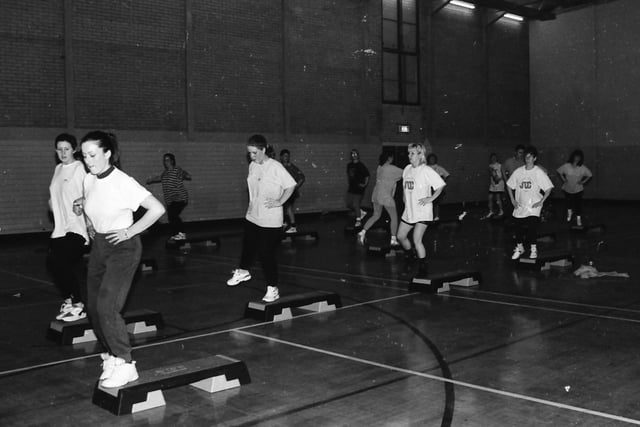 Stepaerobics at Shantallow Community Centre.