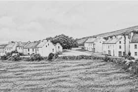 An artist’s impression of Clonmany in the early 1900s.