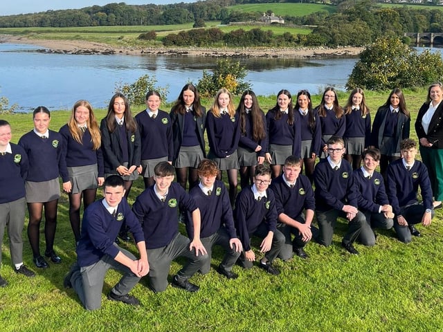 Crana College Transition Year students with TY Co-Ordinator Ms. Clare Bradley along with tutors Ms. M Bradley, Ms Duffy and Ms. C. Bradley.