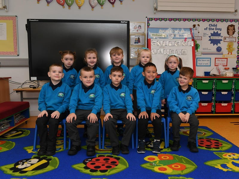 Mrs Armstrong’s P1 class at Newbuildings Primary School.