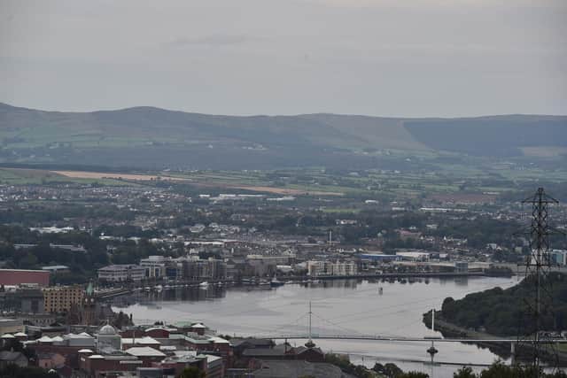 A general view of Derry city and the River Foyle. (Photo by Charles McQuillan/Getty Images)