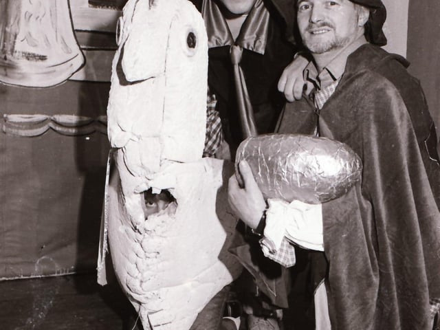 Actors in the Marian Hall panto.