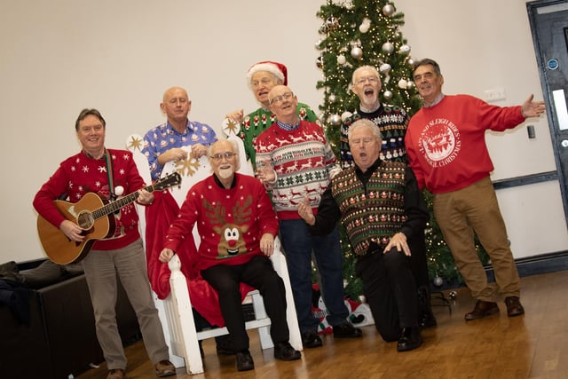 The Villagers Choir performing at Saturday's 'Christmas Get Together' at the Long Tower Youth Club. (Photos: Jim McCafferty Photography) : .