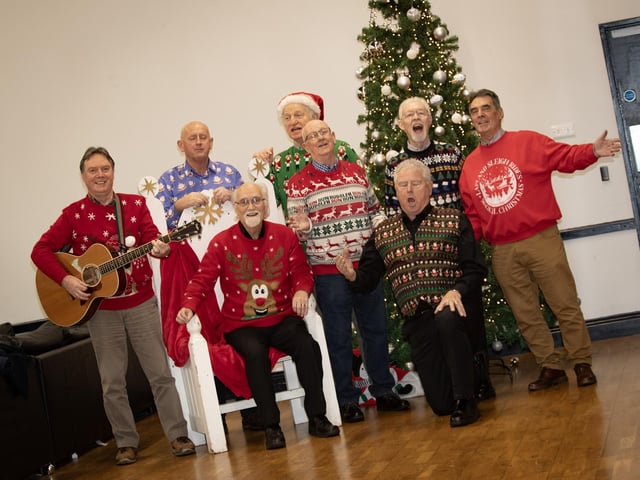 The Villagers Choir performing at Saturday's 'Christmas Get Together' at the Long Tower Youth Club. (Photos: Jim McCafferty Photography) : .