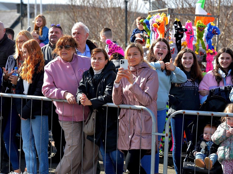 Spectators at the Easter Monday parade in Carndonagh. Photo: George Sweeney.  DER2315GS – 74