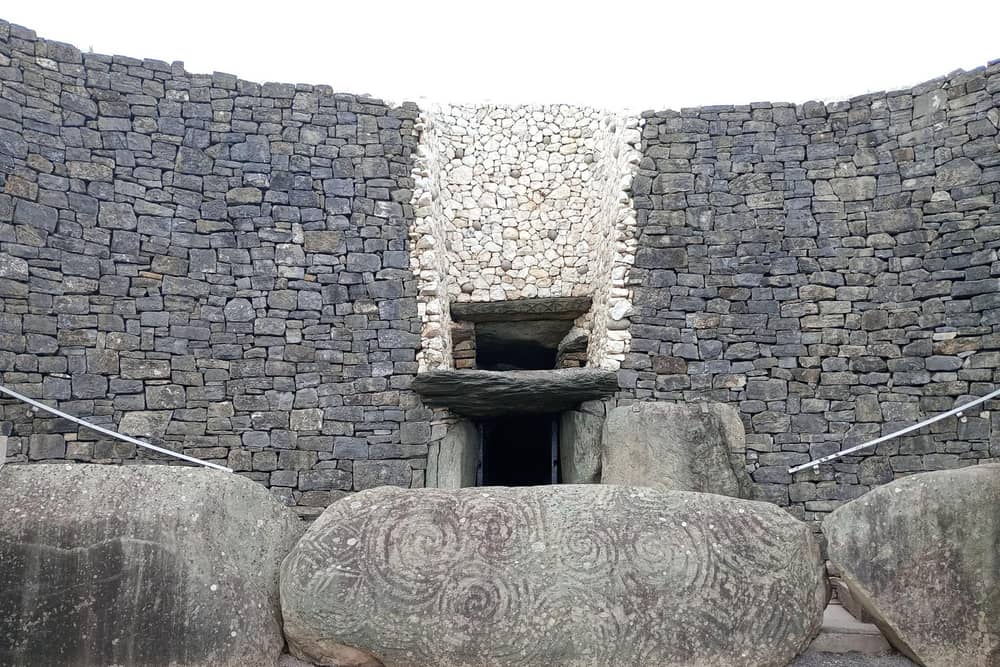 Newgrange, Ireland 3200 B.C. at Brú na Bóinne, County Meath.