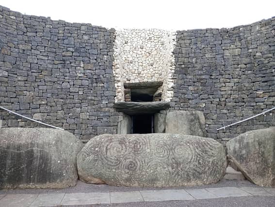 Newgrange, Ireland 3200 B.C. at Brú na Bóinne, County Meath.