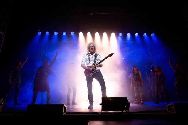 Brian May makes an appearance at the performance of We Will Rock You at the Kings Theatre, Southsea on Tuesday. Picture: Habibur Rahman