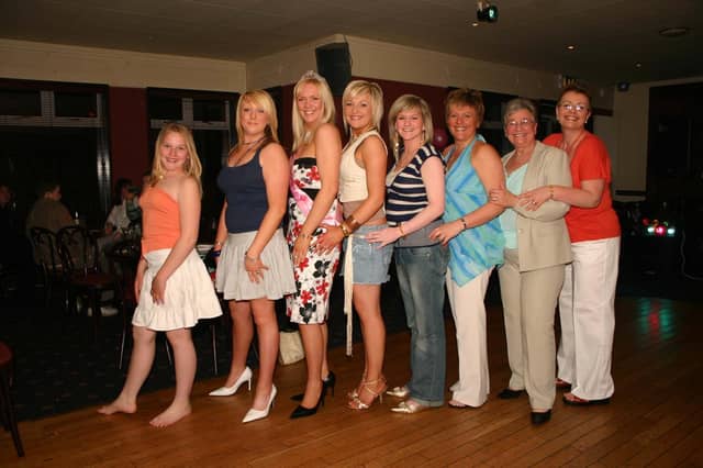 Granny Avril second right shows Emma and the girls how to put the best foot forward. 4015/dd : .